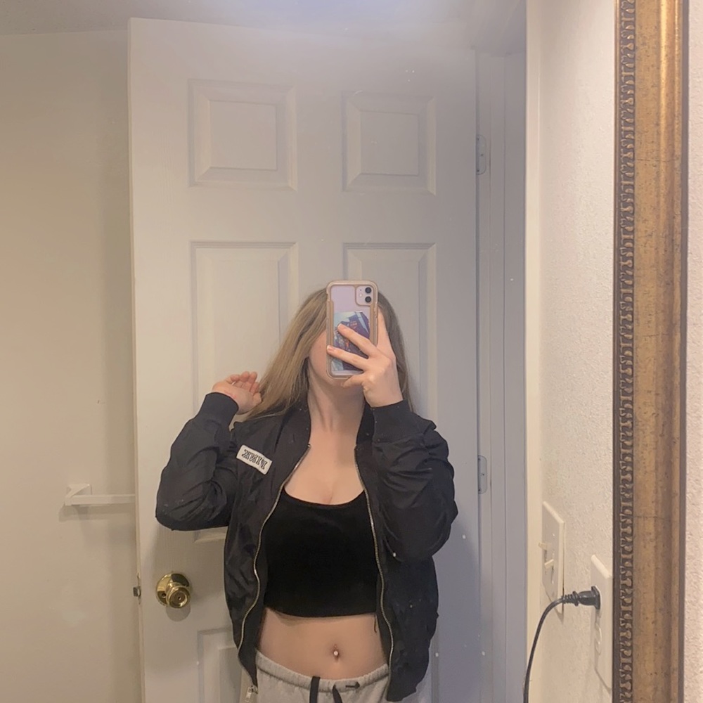 PINK size small, black and white jacket